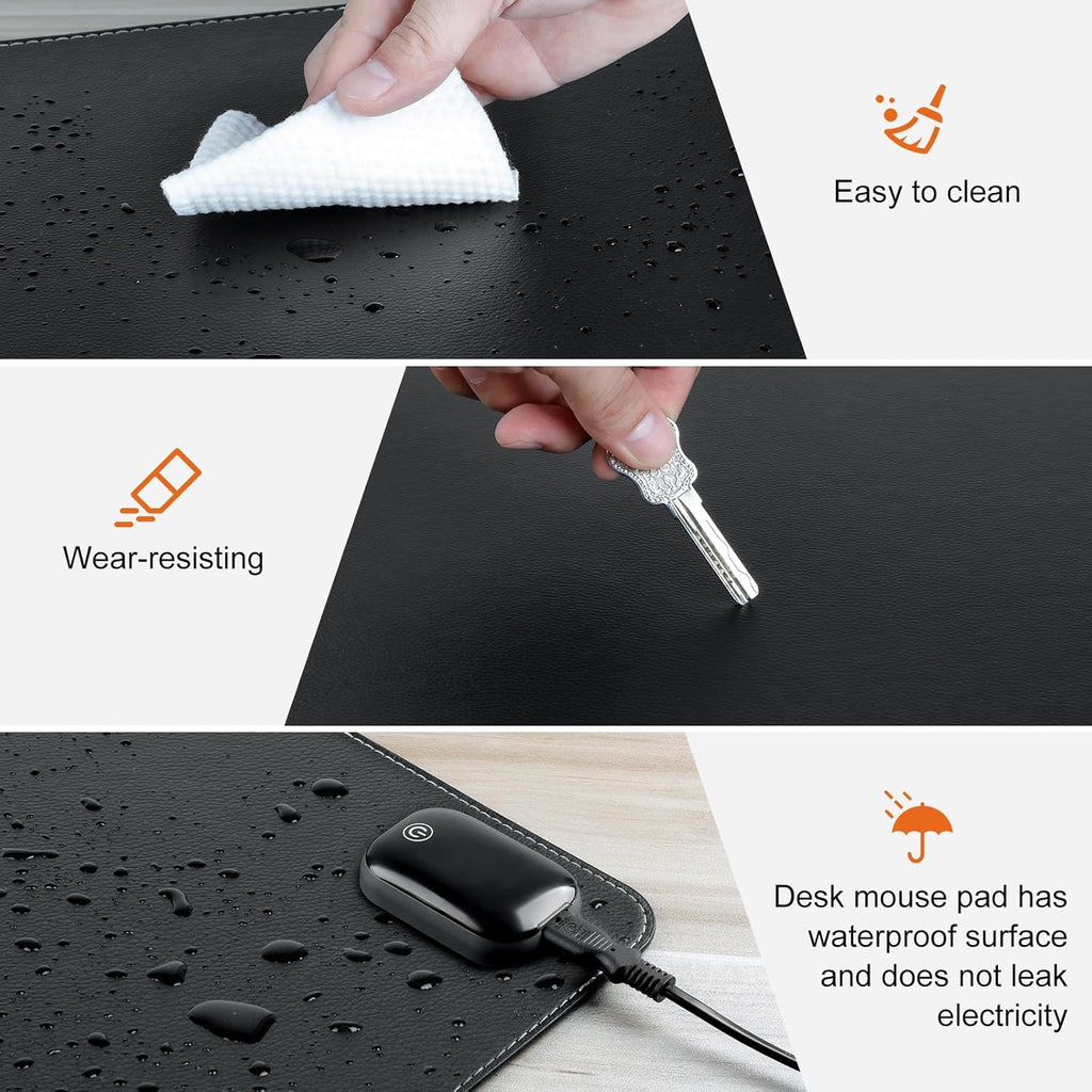 Heated Mouse Pad Warm Desk Large Mat 3 Levels Heating Gaming Foot Warmer Home