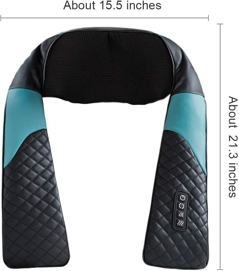 Shiatsu Back Shoulder and Neck Massager with Heat Deep Tissue 3D Kneading Massager for Relieving Muscle Pain Gift for Men/Women/Mom/Dad -Dark Blue