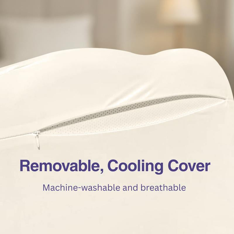 Mellow Sleep Cloudalign Ergonomic Cervical Pillow Dual-Height Memory Foam with Cooling Pillowcase for Side Back & Stomach Sleepers Best Pillow 2025 Awarded