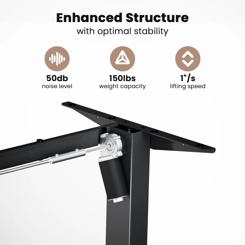 Lilja Electric Standing Desk Height Adjustable，Memory Computer Home Office Desk with Keyboard Tray for Home Office