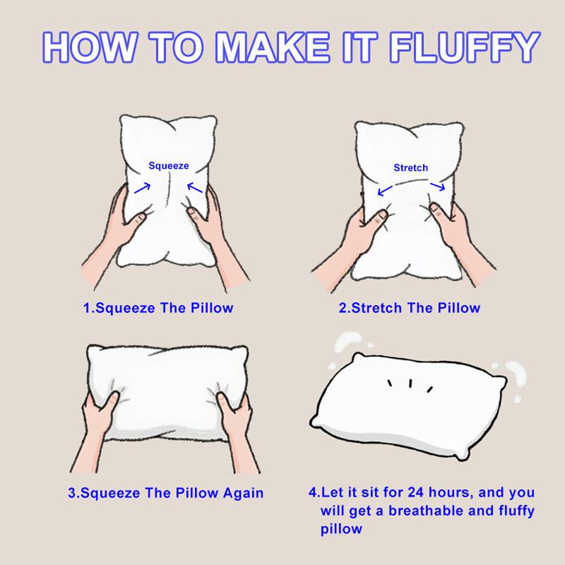 Hotel Collection Bed Pillows , Soft & Fluffy Pillow with down Alternative Filling, Gusseted Pillow for Back, Stomach or Side Sleepers,Pink,Gray,White