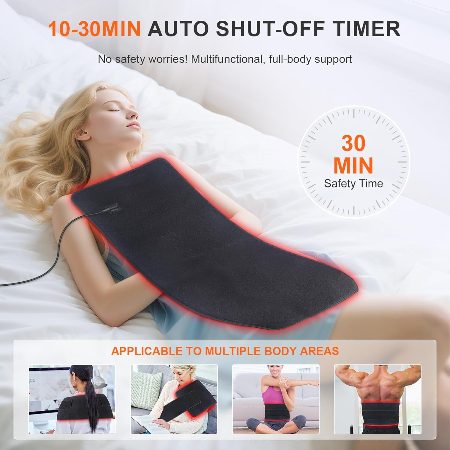 Red Light Therapy Mat for Body, 360 Leds Red Light Therapy Pad 660Nm & 850Nm Infrared Light Therapy Blanket with Timer for Body Back Waist Shoulder Muscle Pain Relief, 60W, 31.5" X 11.8"