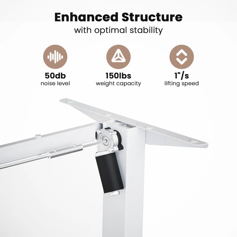 Lilja Electric Standing Desk Height Adjustable，Memory Computer Home Office Desk with Keyboard Tray for Home Office