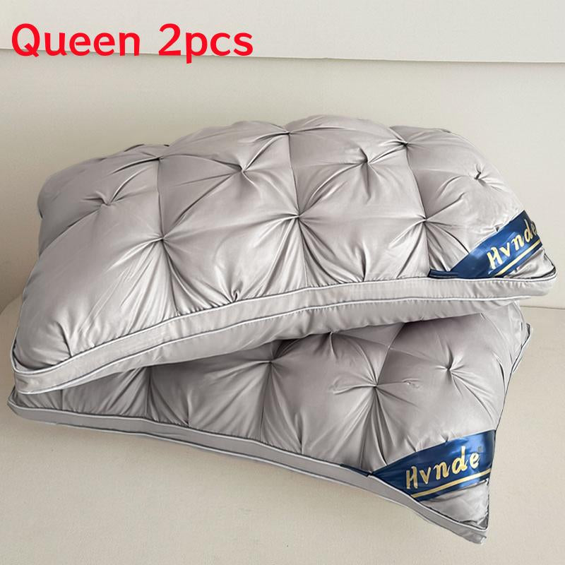 Hotel Collection Bed Pillows , Soft & Fluffy Pillow with down Alternative Filling, Gusseted Pillow for Back, Stomach or Side Sleepers,Pink,Gray,White