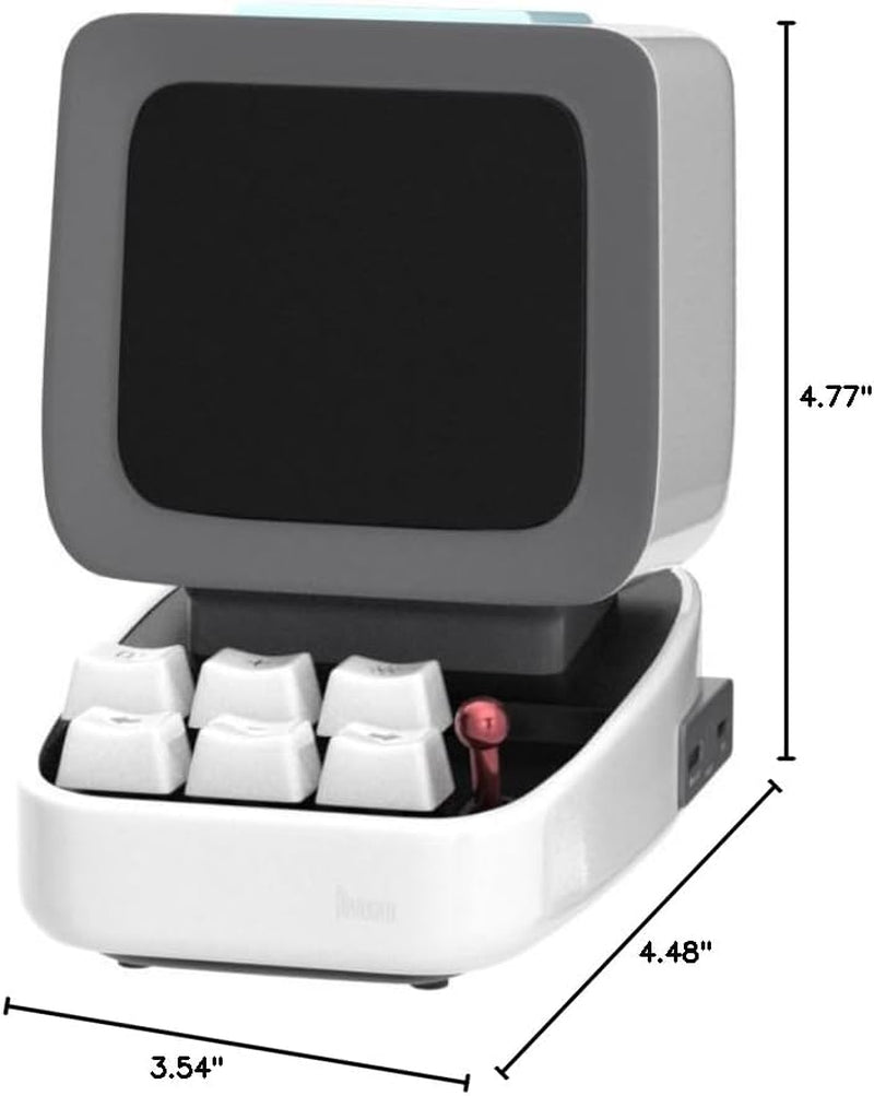 Ditoo Retro Pixel Art Bluetooth Speaker with App-Controlled LED Screen - Stylish White Design