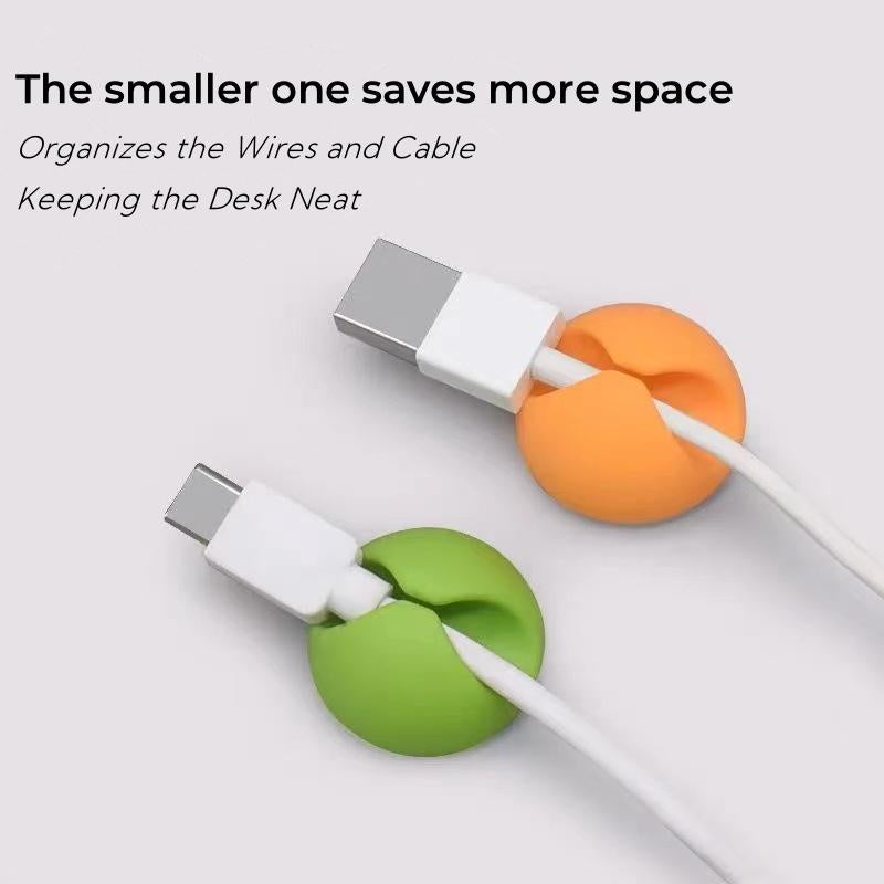 4 Counts Data Cable Fixers, Desktop Organizer for Home Office, Multipurpose Self-Adhesive Cable Organizers for Tidy Charging at Home & Office, Office Accessories