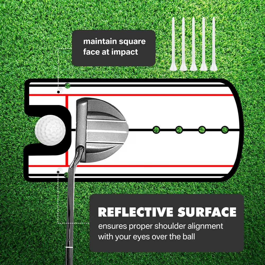 Perfect Your Putting with the Golf Alignment Mirror - Essential Training Aid for Accurate Eye Line and Stroke!