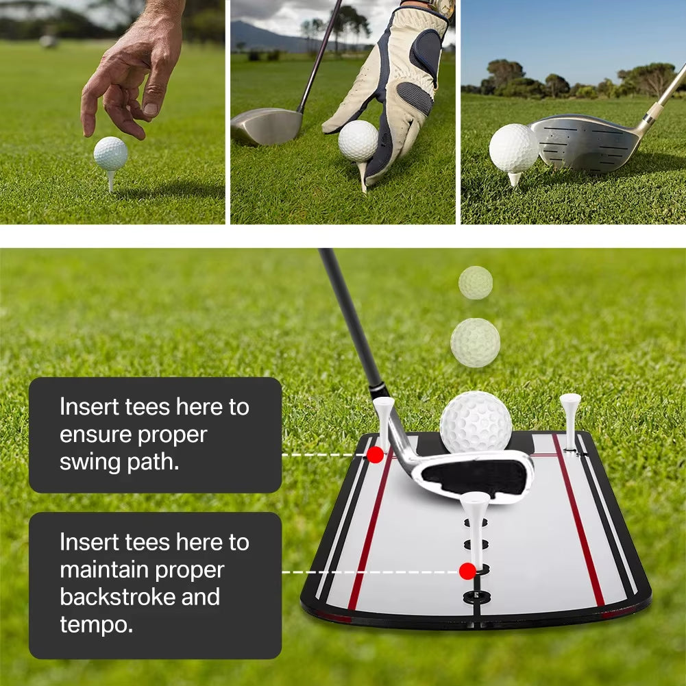 Perfect Your Putting with the Golf Alignment Mirror - Essential Training Aid for Accurate Eye Line and Stroke!