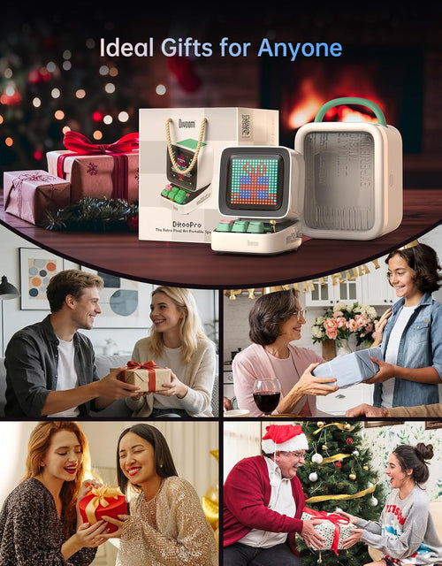 Ditoo Retro Pixel Art Bluetooth Speaker with App-Controlled LED Screen - Stylish White Design